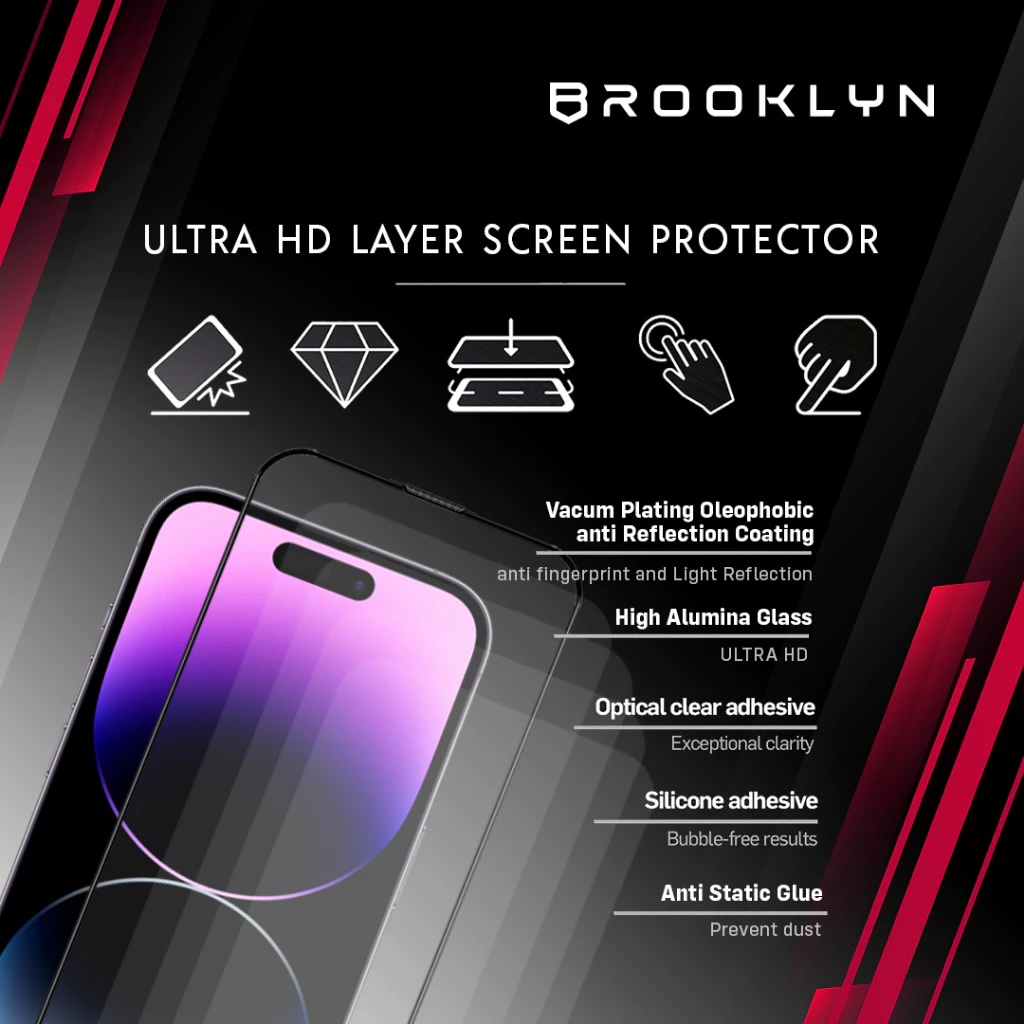 Brooklyn Karya Sejahtera Brooklyn Ultra HD Anti Reflective Tempered Glass iPhone