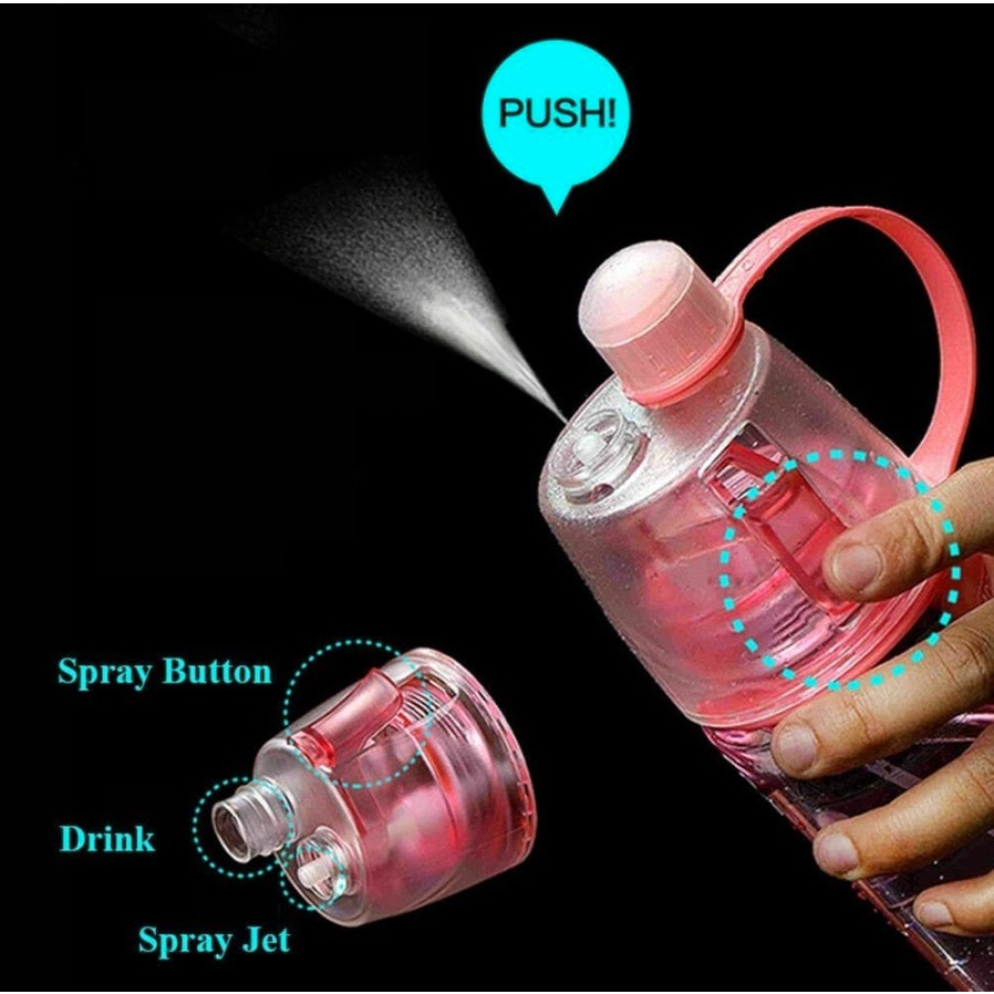 New B  Sports Spray Water Bottle