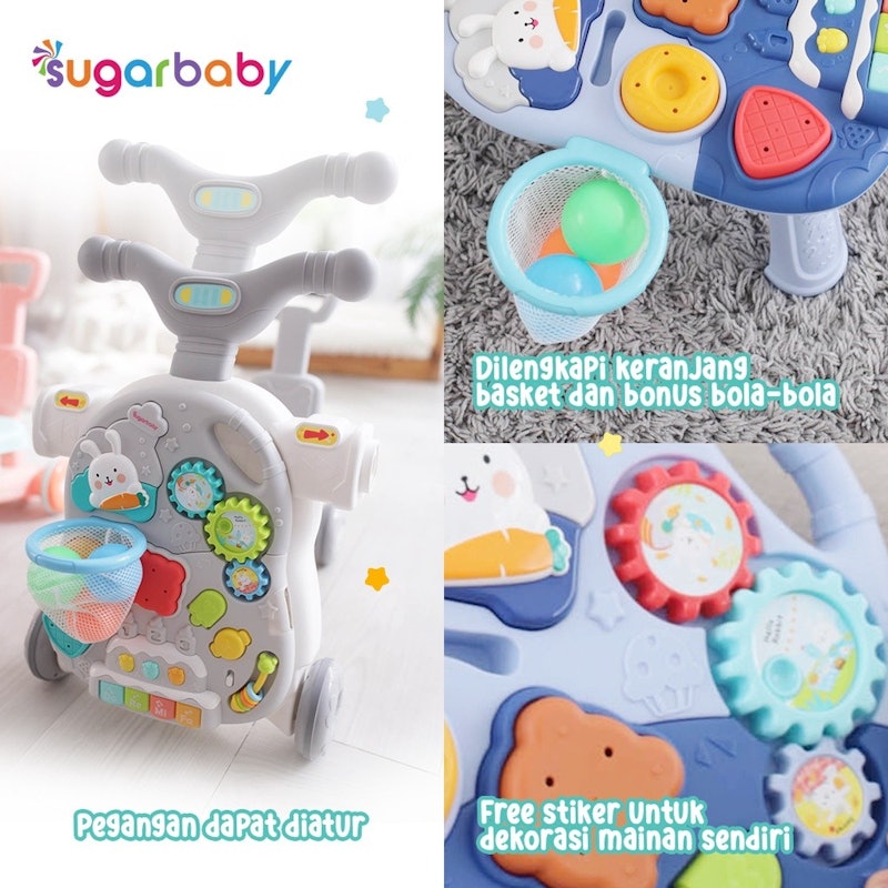 SugarBaby 5in1 Activity Walker, Ride-On, and Scooter 3