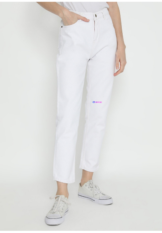 Fireweed Boyfriend Jeans Highwaist Putih 1