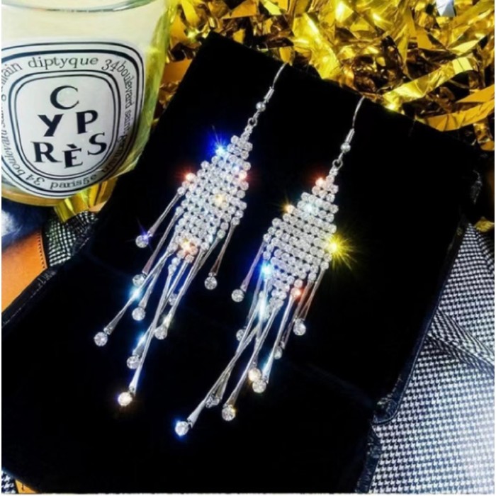  Anting Hijab Pengantin Jurai Full Mata Diamond