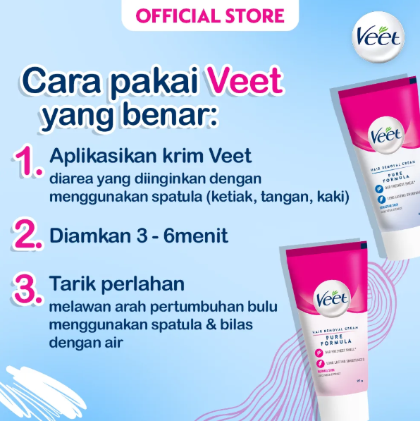 Reckitt Benckiser Indonesia Veet Hair Removal Cream Pure Formula Sensitive Skin
