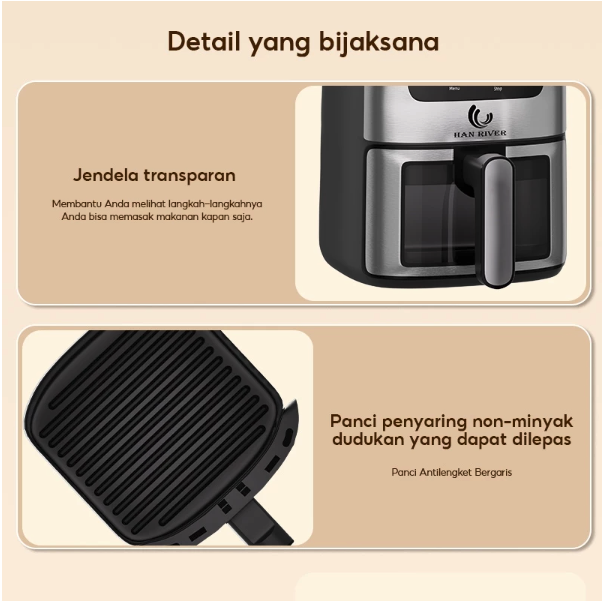  HAN RIVER Air Fryer  HRAF06BK