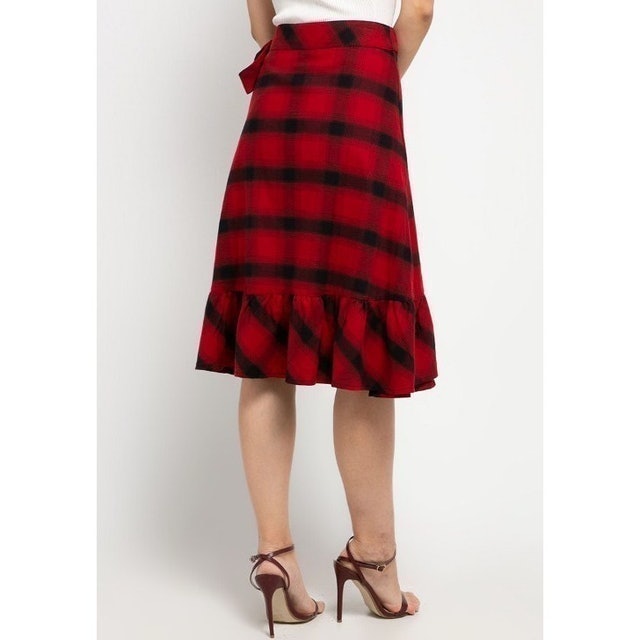 Wrapped Flannel Skirt 4