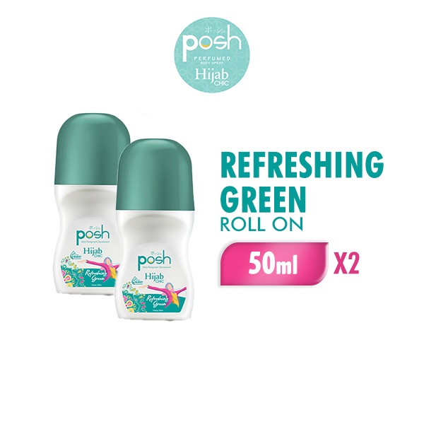 Posh Hijab Chic Roll On Deodoran Refreshing Green