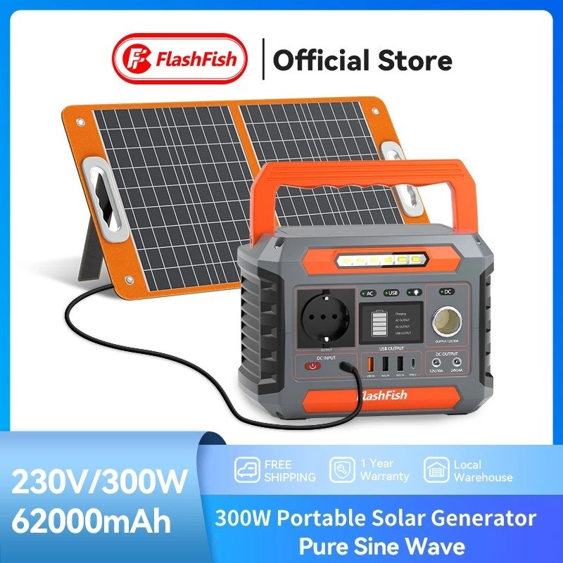 Kennede Electronics Flashfish Portable Solar Generator P66