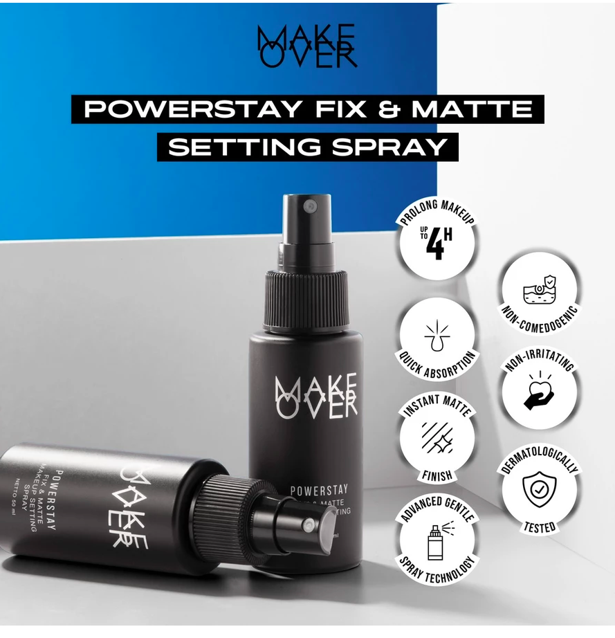 Paragon Technology and Innovation MAKE OVER Powerstay Fix & Matte Makeup Setting Spray