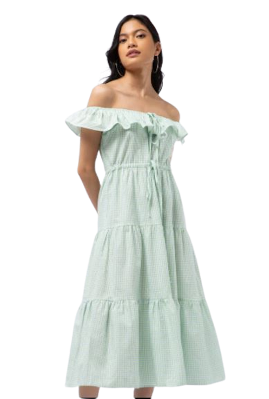 Cold Shoulder Maxi Dress 1