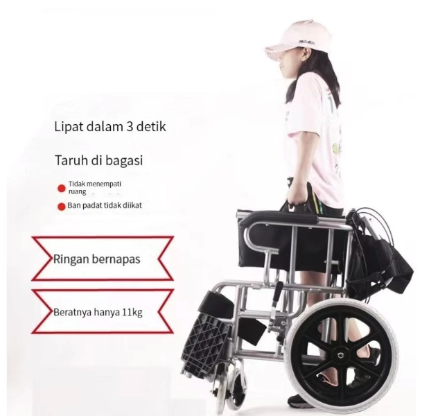  Furnibest Kursi Roda Lipat Portable