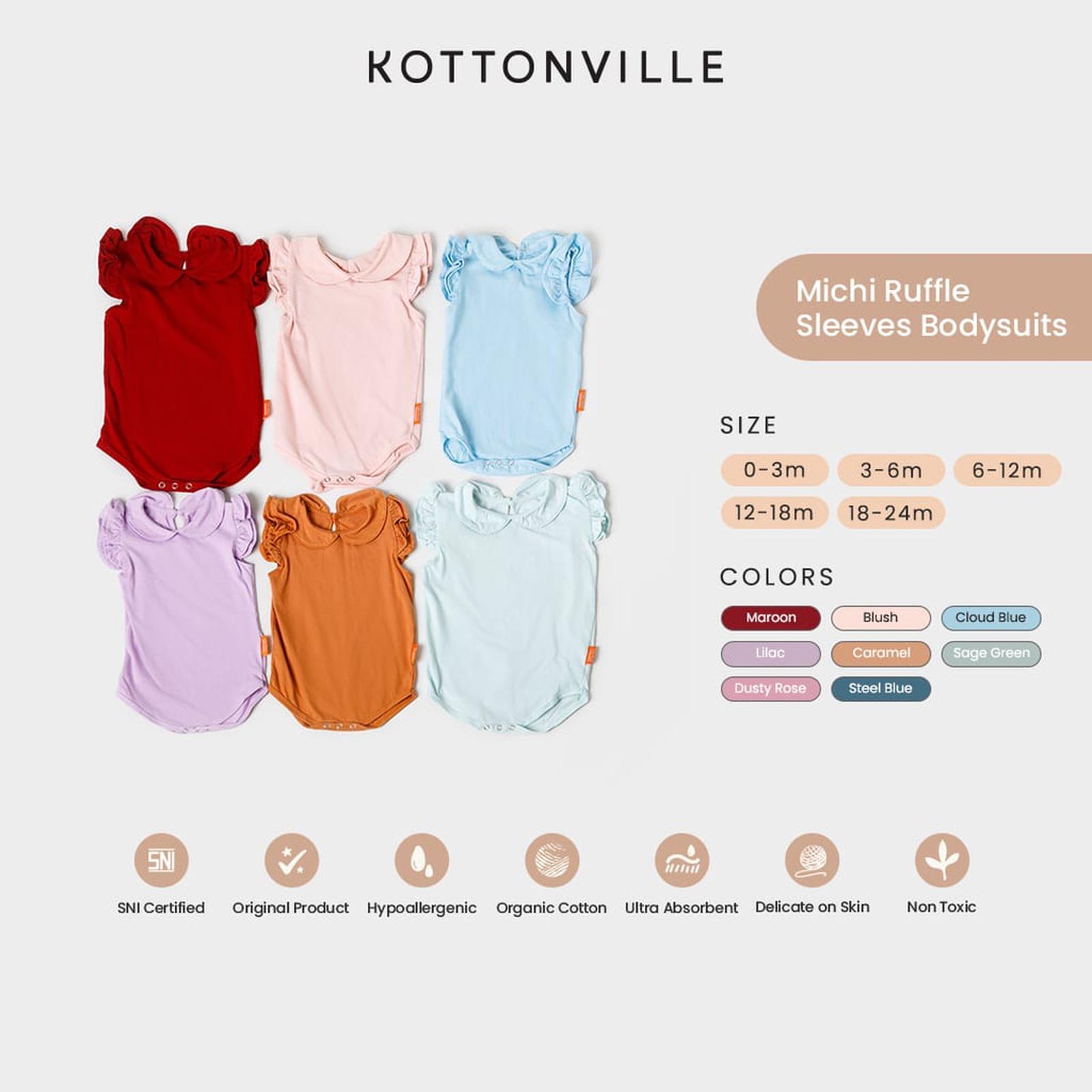 Kottonville Michi Ruffle Sleeves Bodysuits 2