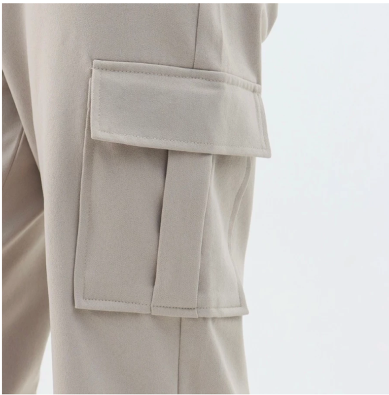 Loony Cargo Highwaist Cream Pants 3