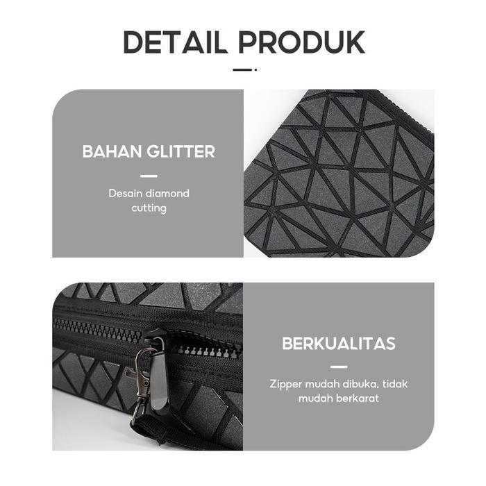 Blue Origin OH!SOME La Motti Diamond Cosmetic Bag Black