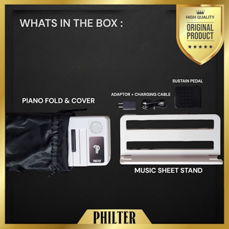 Philter Wireless Keyboard Piano Foldable 88 Keys 4
