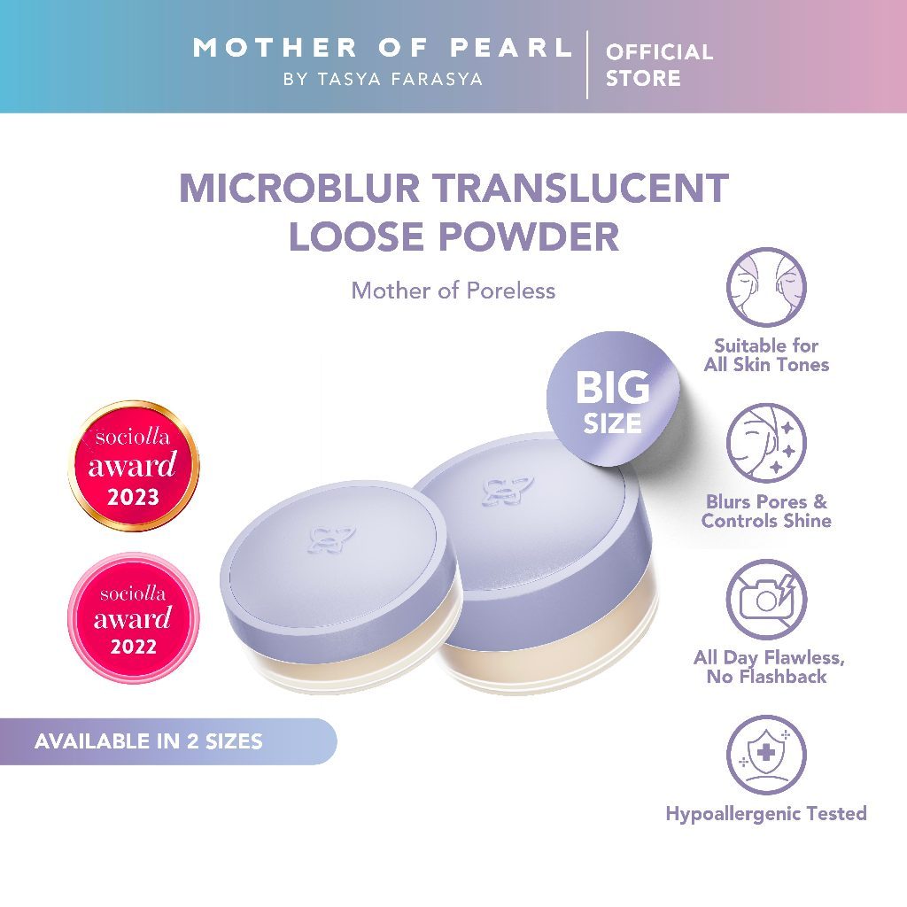 MOP Indonesia Corp Mother of Pearl Microblur Translucent Loose Powder