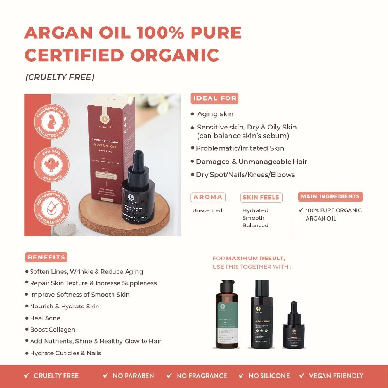 Zenindo Natural  Eucalie Certified Organic Argan Oil 