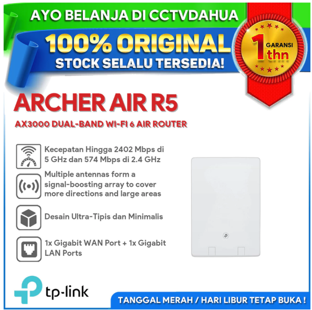 TP-Link Technologies TP-Link Archer Air R5 AX3000 Wi-Fi 6 Air Router