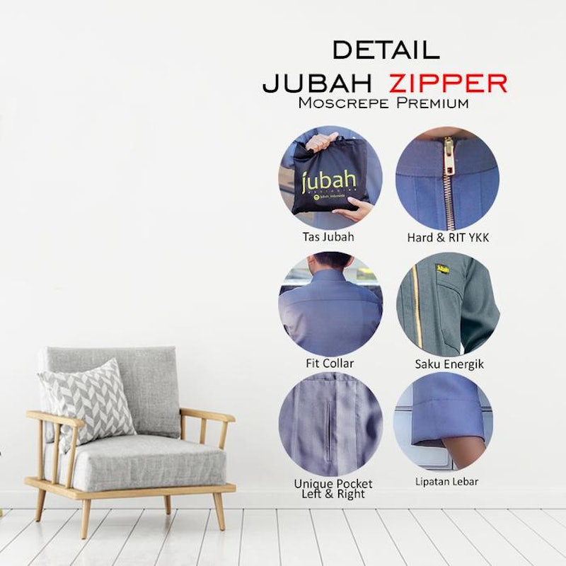 DeJubah Jubah Zipper Anak 2