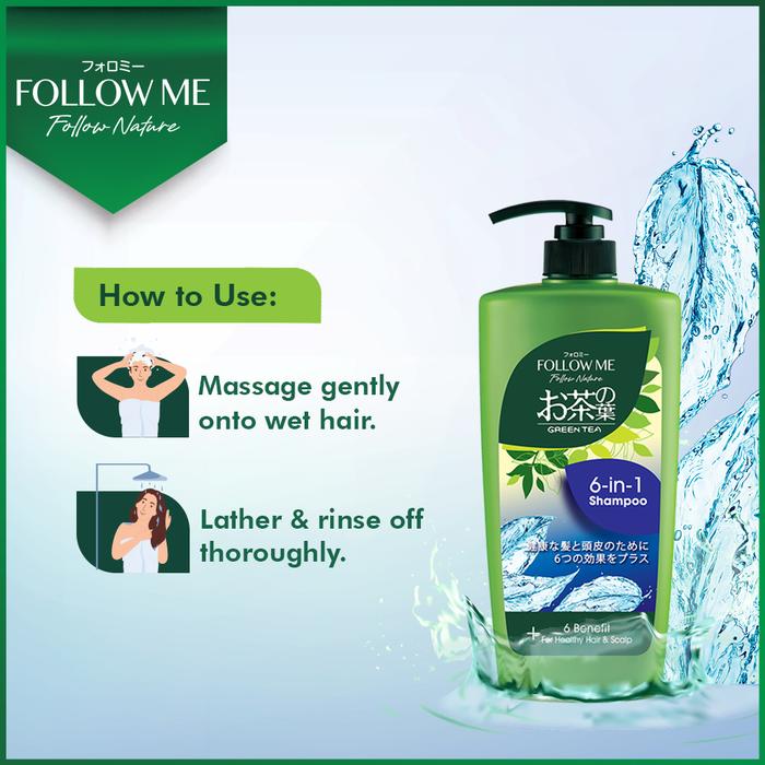 Followme Indonesia Follow Me Green Tea 6 in 1 Shampoo