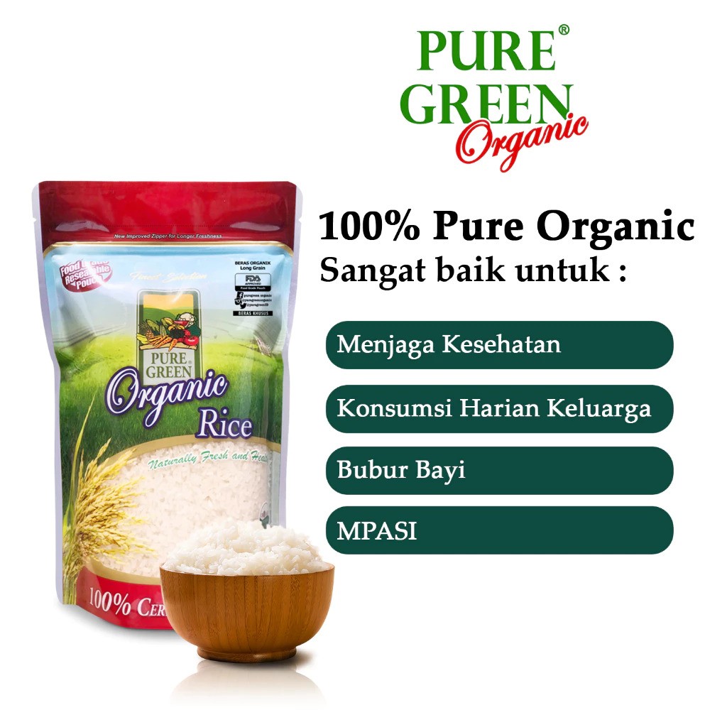 Panen Makmur Perkasa PureGreen Organic Rice White Long Grain 4.5 kg