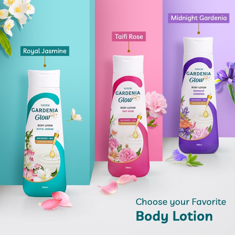 Na'eem Gardenia Glow Body Lotion Royal Jasmine 5