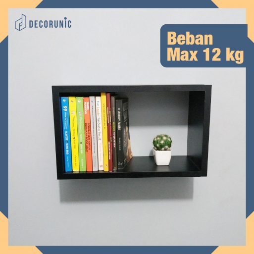 Decorunic  Rak Buku Kotak Tempel Dinding