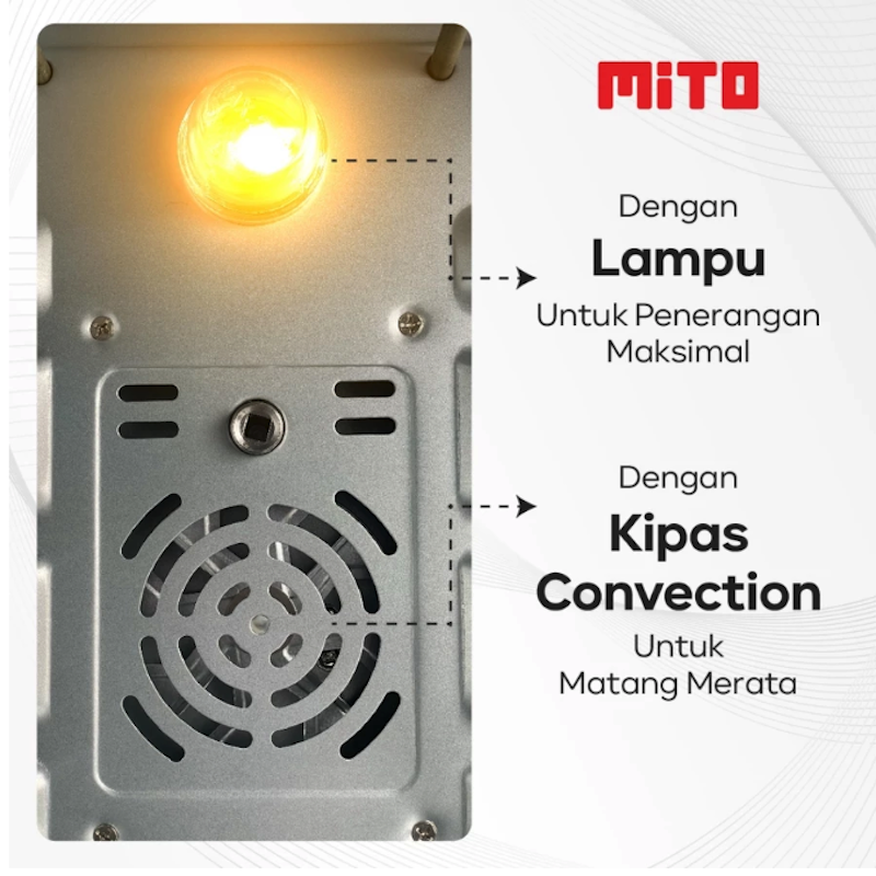 MITO Electric Oven Double Door 33L 4