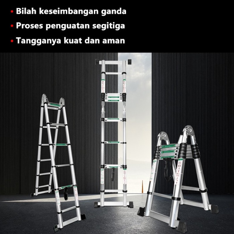 ISKU Alumunium Telescopic Ladder 3.8m 3