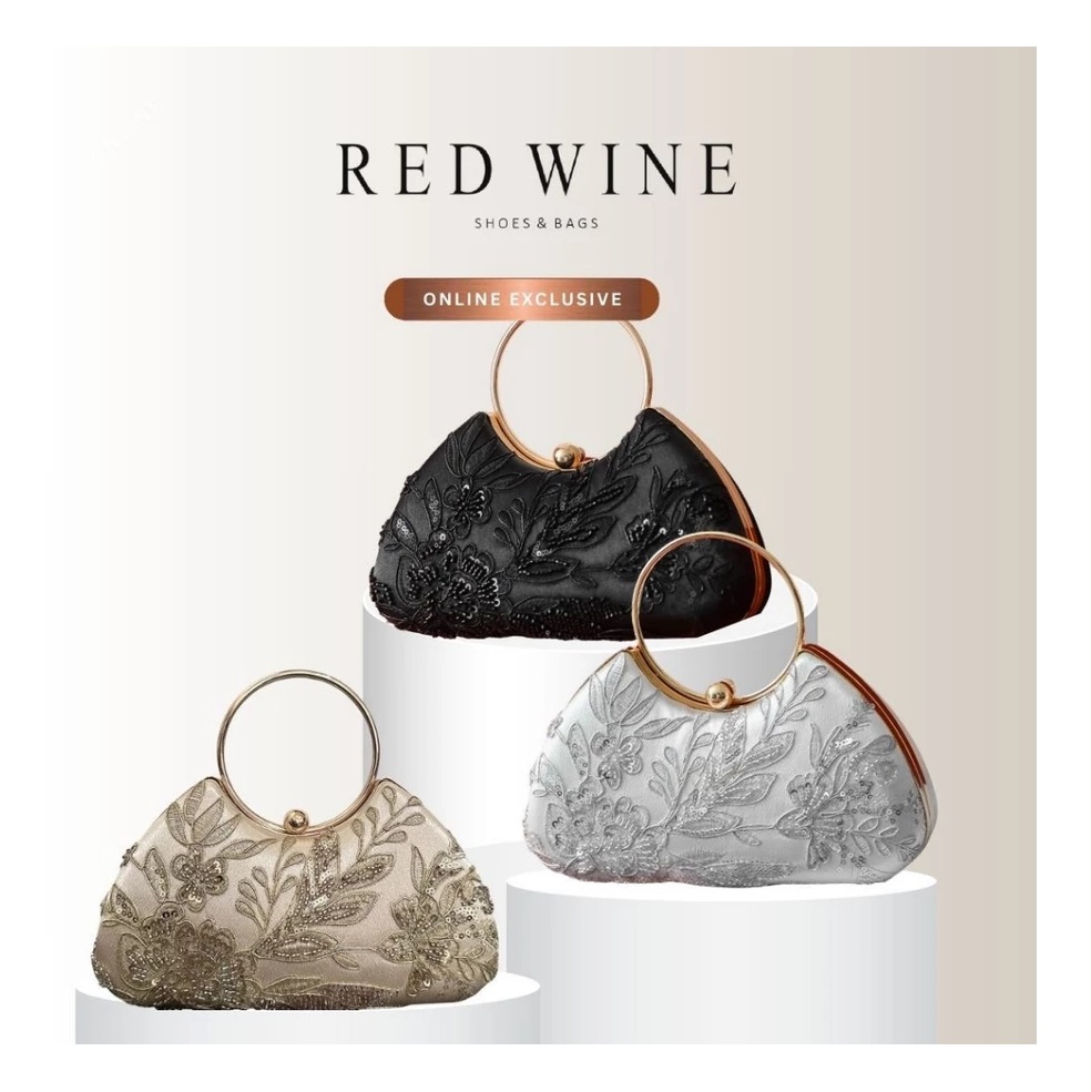 Red Wine Indonesia Red Wine Brigitt Clutch Pesta Wanita W2409-2