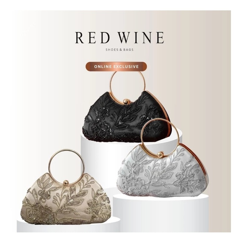 Red Wine Brigitt Clutch Pesta Wanita 4