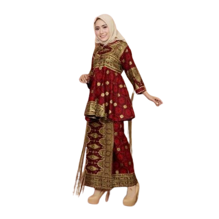 Setelan Wanita Batik Songket Palembang 1