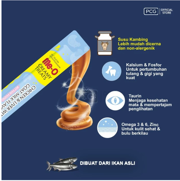 Perfect Companion Group (PCG) Me-O Creamy Treats Kitten Chicken and Liver with Goat Milk Flavor