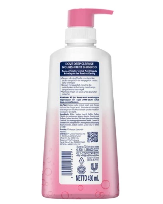 Dove Deep Cleanse Nourishment Micellar Shampoo