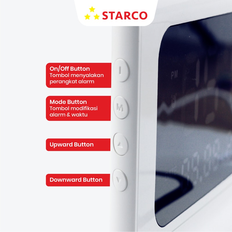 STARCO 3 in 1 Wireless Charger Alarm Clock 4