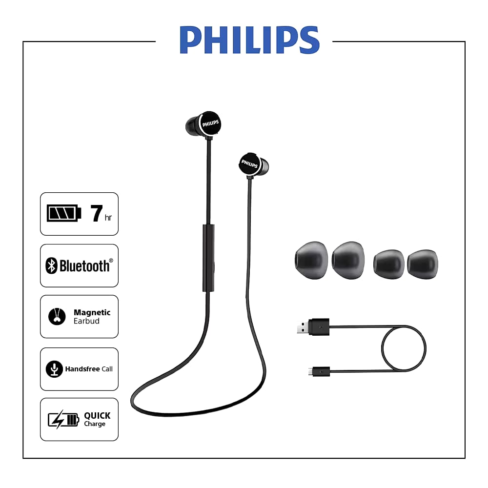 Philips Electronics  Philips Wireless Headphone TAUN102BK