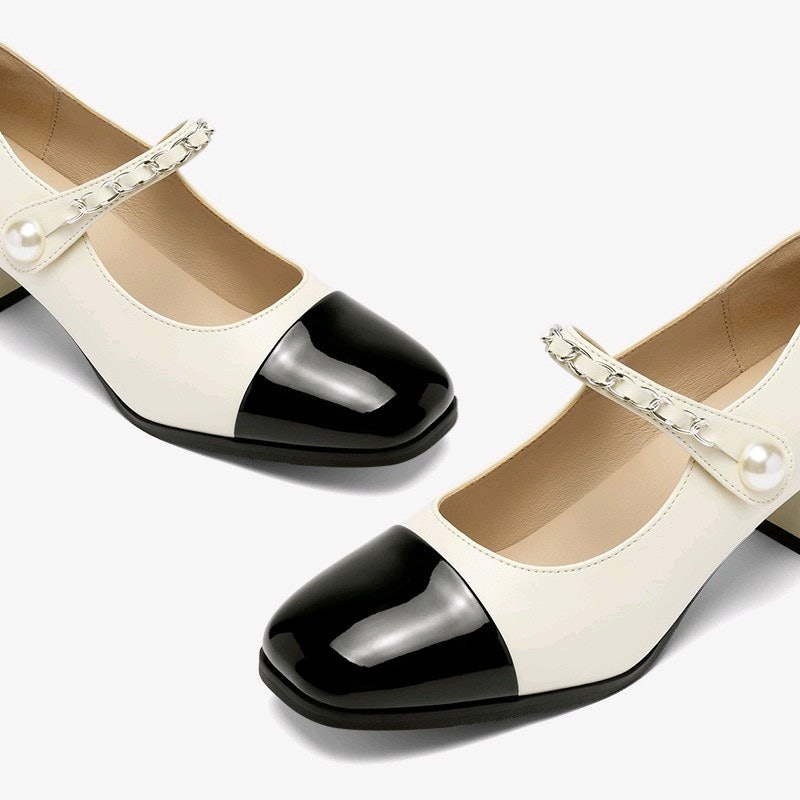 PARIS ZOEY Hine Shoes High Heels with Pearl Ivory 2