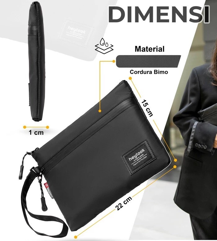 Mako Anugerah Kreasindo HEYLOOK Clutch Bag Pria Noris Waterproof