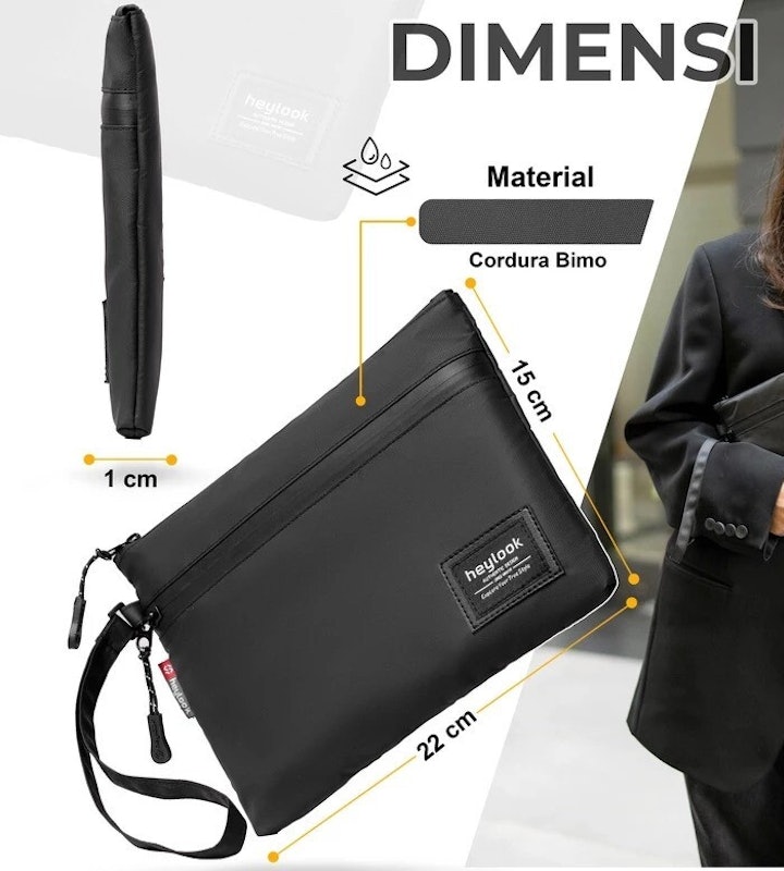 HEYLOOK Clutch Bag Pria Noris Waterproof 4