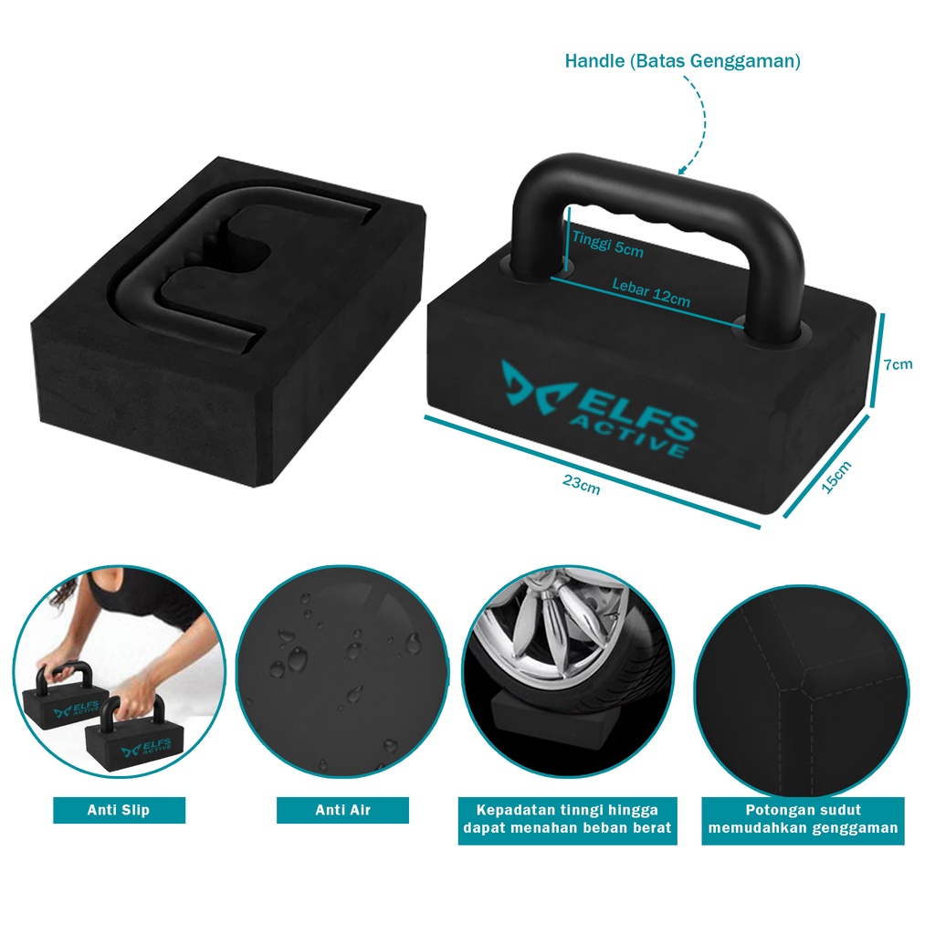 ELFS Active  2 in 1 Yoga Block