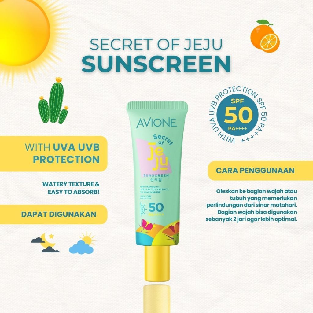 Avione Surya Cemerlang Avione Secret of Jeju Sunscreen