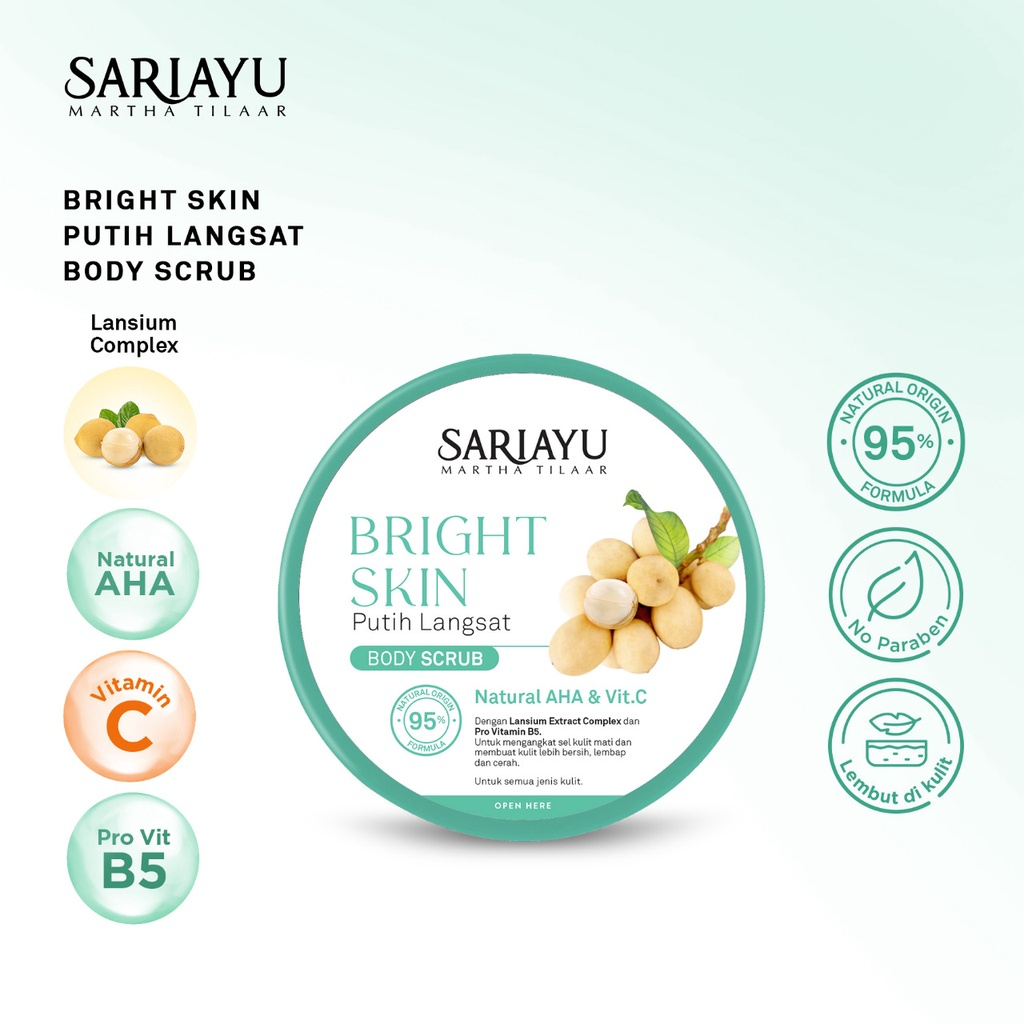 Martina Berto Sariayu Bright Skin Putih Langsat Body Scrub