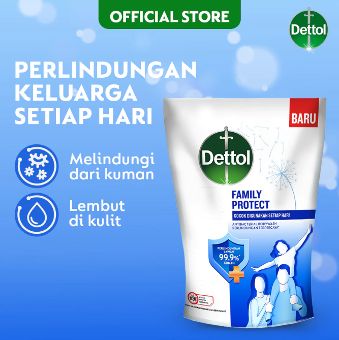 Reckitt Benckiser Dettol Sabun Mandi Cair Anti Bakteri Family Protect