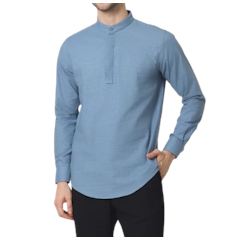 Cotton Well Oman Henley Shirt