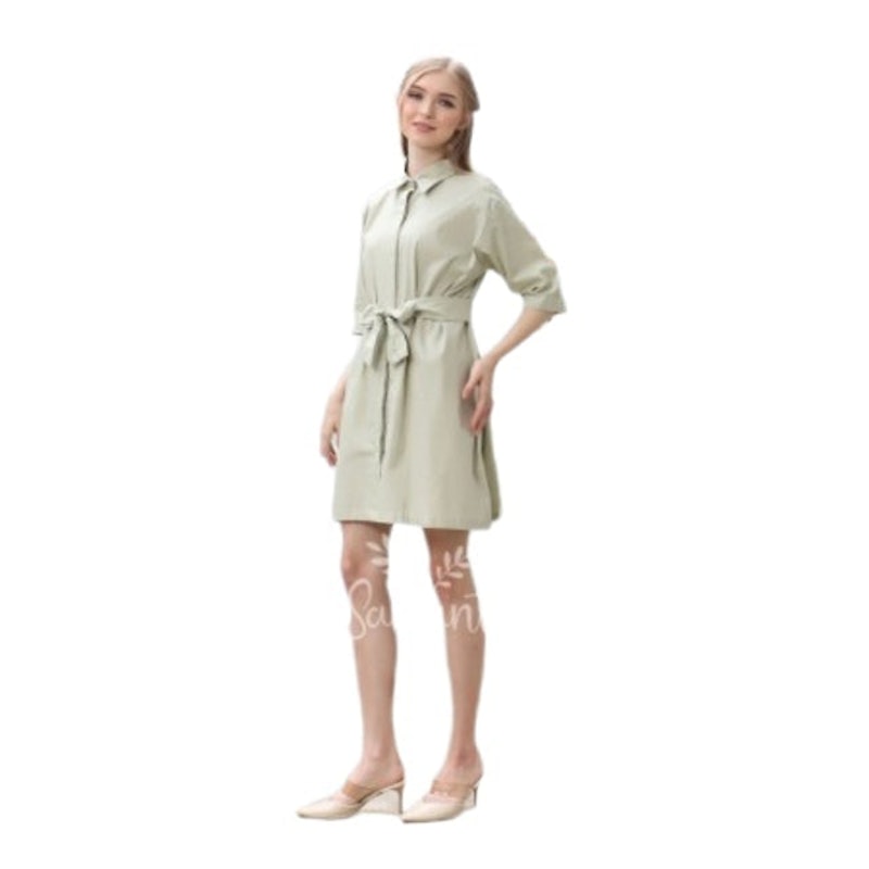 Cotton Shirt Dress Premium Jade 1