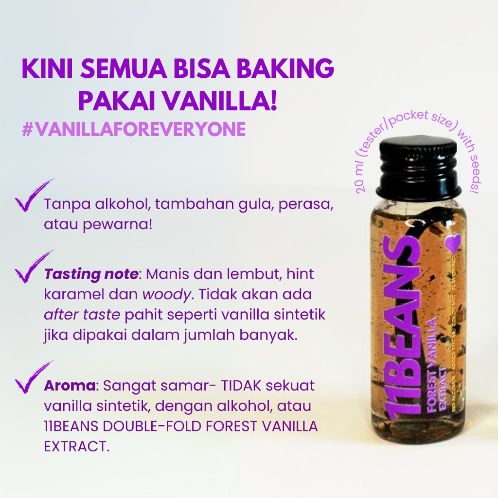  11BEANS Vanilla Homemade Forest Vanilla Extract 20 ml 