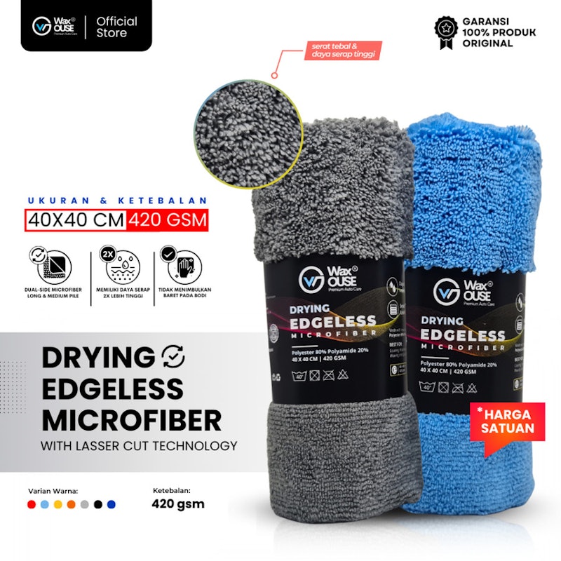 Waxouse Drying Edgeless Microfiber 40x40 cm | 420 GSM 2