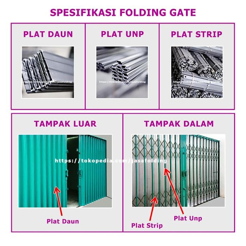 Jasa Folding Pintu Folding Gate Galvalum Premium 5