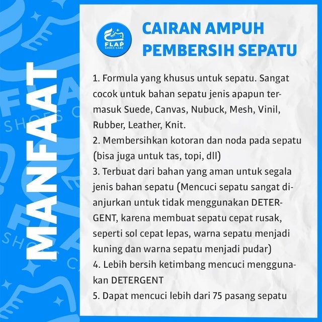  Flap Shoes Care Pembersih Sepatu Putih & Warna