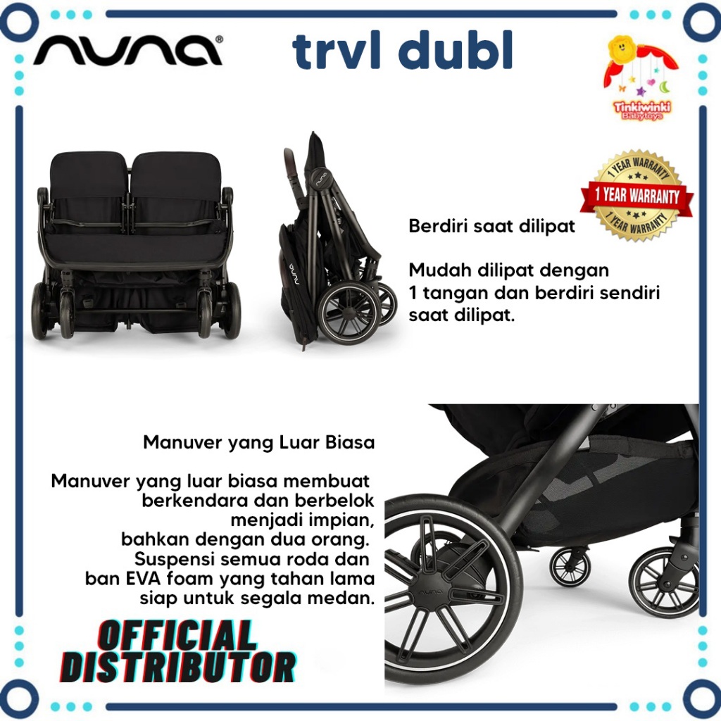 Nuna TRVL dubl Stroller 5