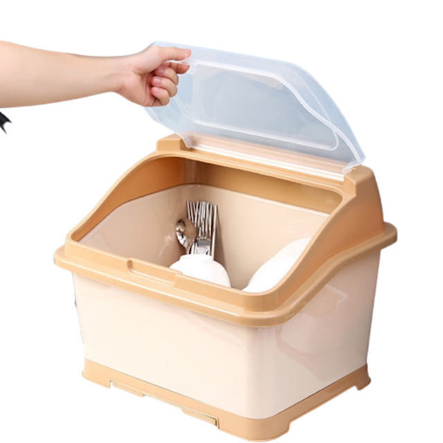 Angola Rak Piring Plastik dengan Tutup C28