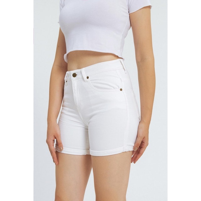 Finn White Shorts Jeans 2